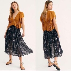 Free People lydia midi skirt (XS)